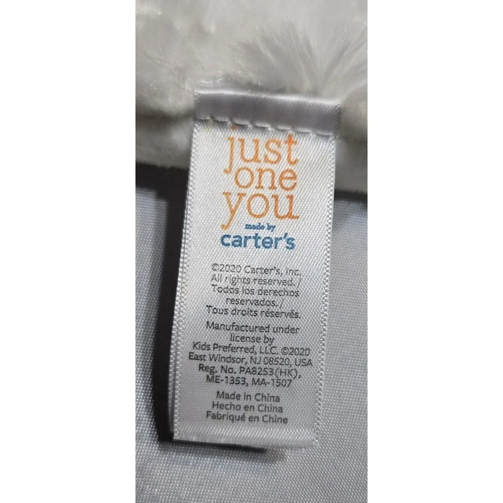 Carters Just One You Grey White Bear Print Lovey 13